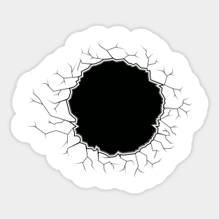 holes and cracks Sticker